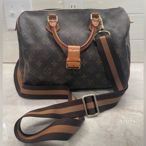 Louis Vuitton Speedy 30, Brown and Tan Crossbody Bag